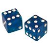 Image 2 : Pair of Jumbo 2" Translucent Blue Dice