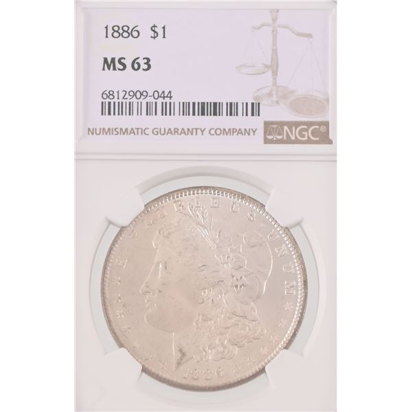 1886 Morgan Silver Dollar NGC MS63