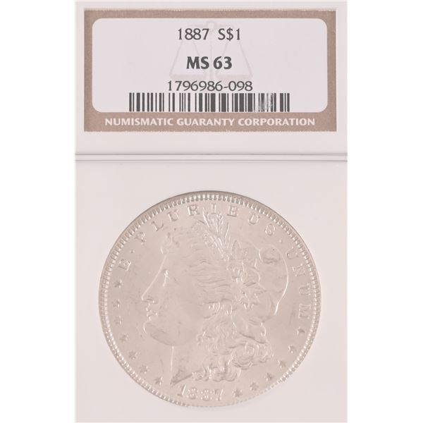 1887 Morgan Silver Dollar NGC MS63