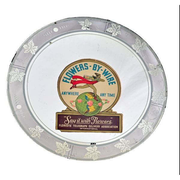 Large FTD Flowers Advertisement Mirror