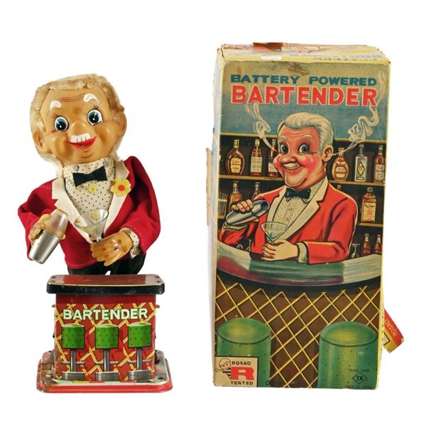 1960's Charley Weaver Bartender Mechanical Toys