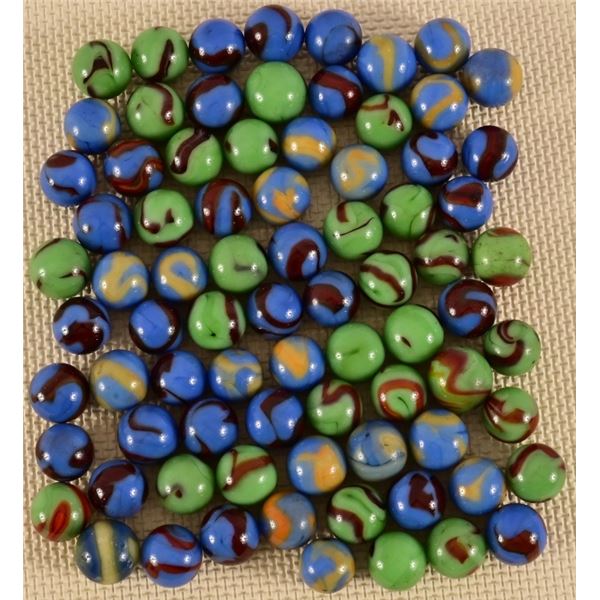 Collection of 77 Marbles