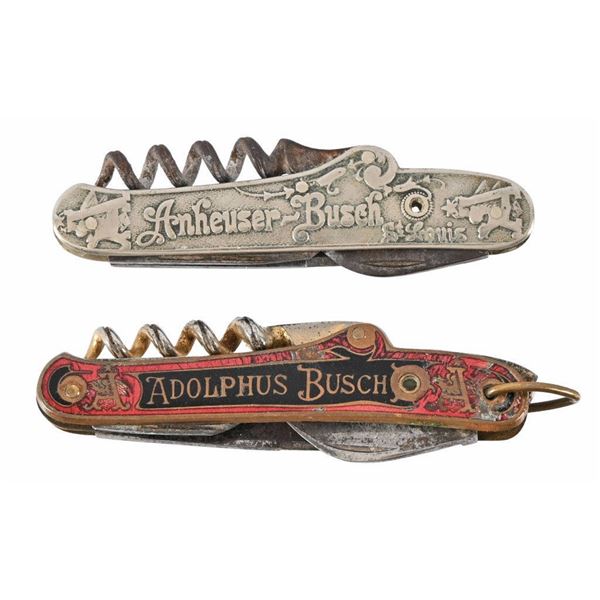 Vintage Anheuser Busch Advertising Pocket Knives