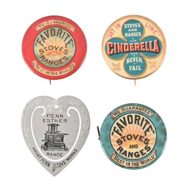 Four Antique Stove & Range Advertisements