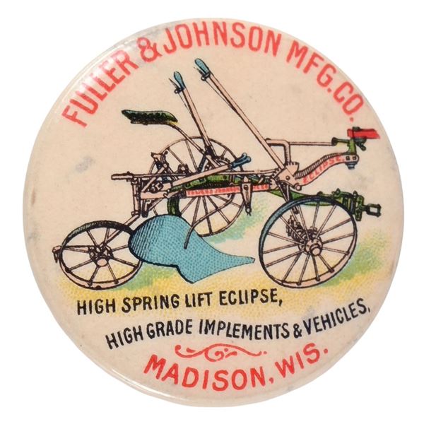 Fuller & Johnson Mfg. Co. Advertising Button