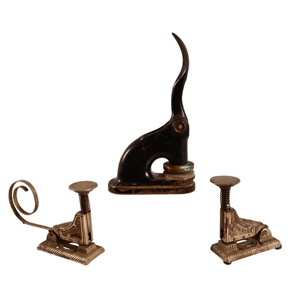 Hotchkiss Staplers and Cast Iron Seal Stamp