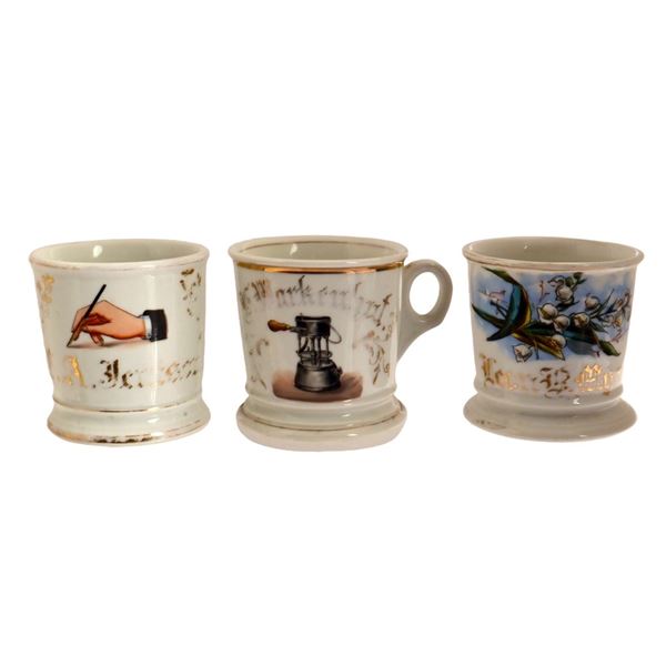 Collection of Three Occupational Shaving Mugs