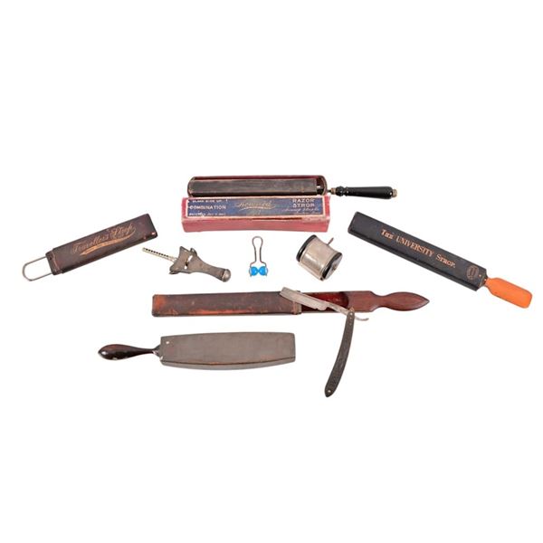 Collection of 8 Barber Razor Strops/ Sharpeners