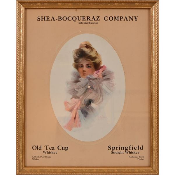 Shea-Bocqueraz Co. Whiskey Framed Litho