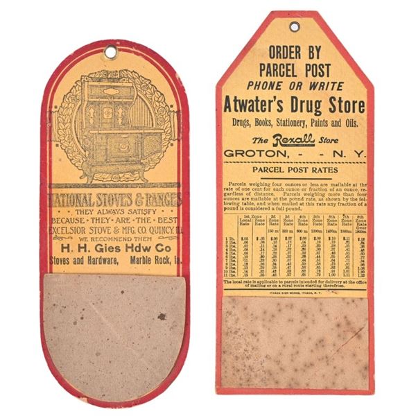 2 Antique Country Store Wall Hanging Match Striker