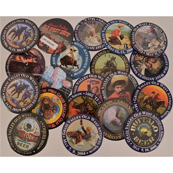 Grass Valley Antiques Advertisement Show Badges