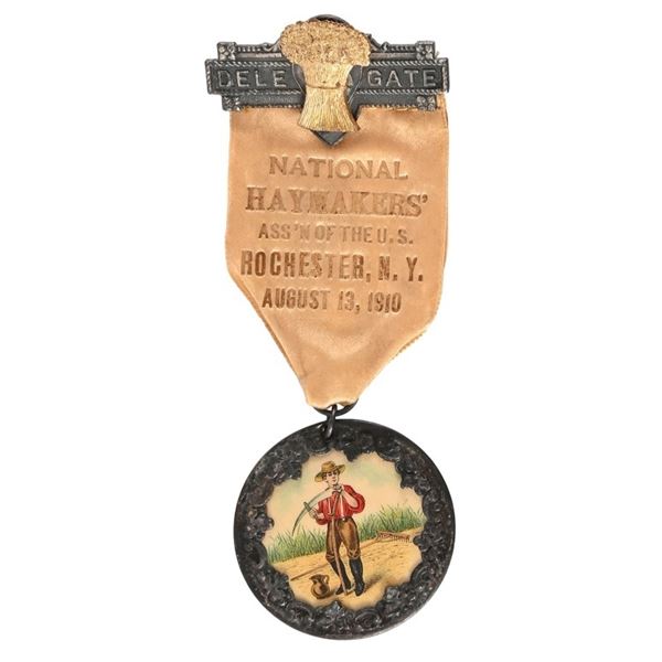1910 National Haymakers' Delegate Pin