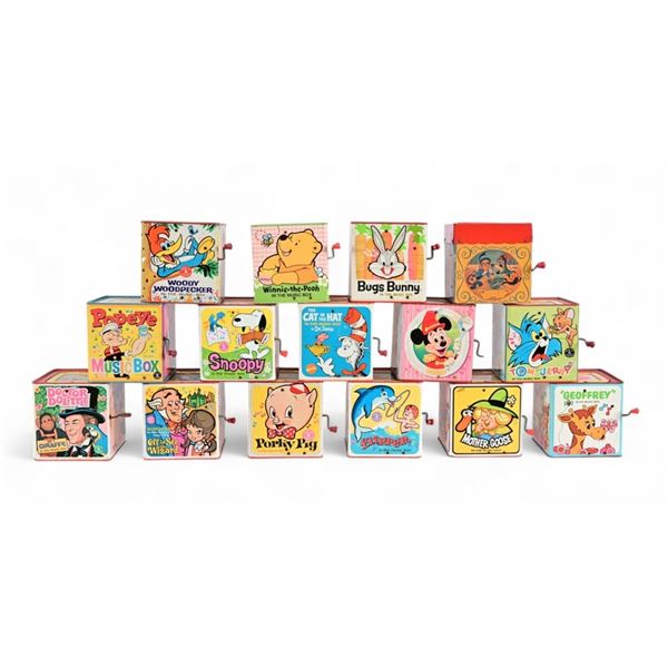 Large Collection of (15) Mattel Jack-In-The-Box