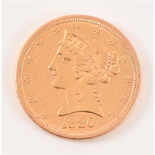 1882 Liberty Head $5 Gold Coin
