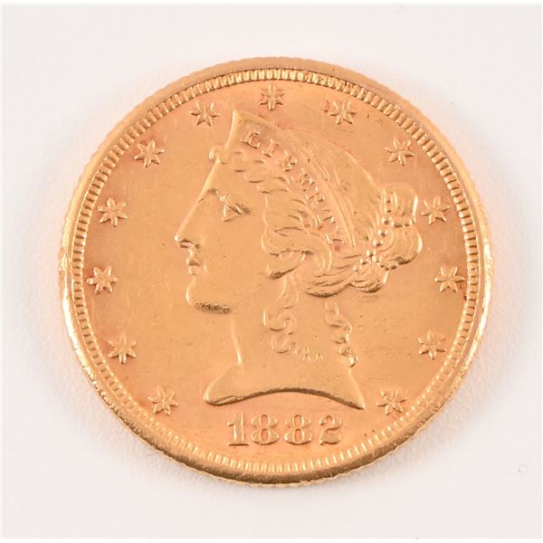 1880 Liberty Head $5 Gold Coin