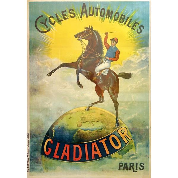 Gladiator Cycles and Automobiles Poster