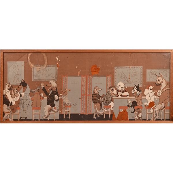 Huge French Dog Bar Print From Cotten's BBQ