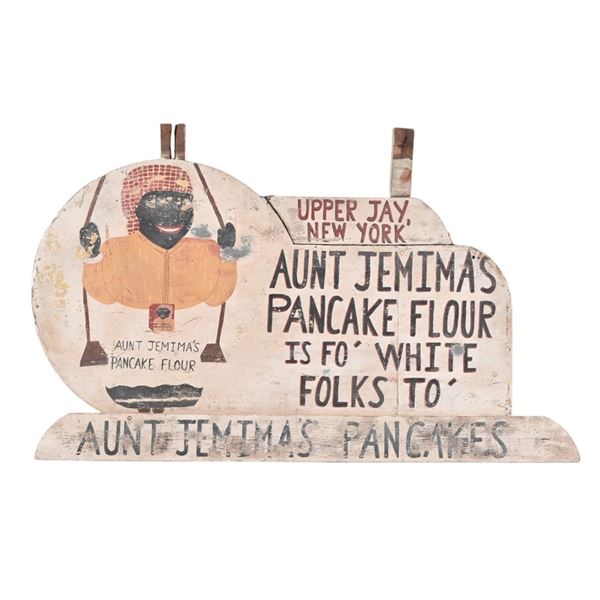 Aunt Jemima Hand-Painted Wood and Tin Sign