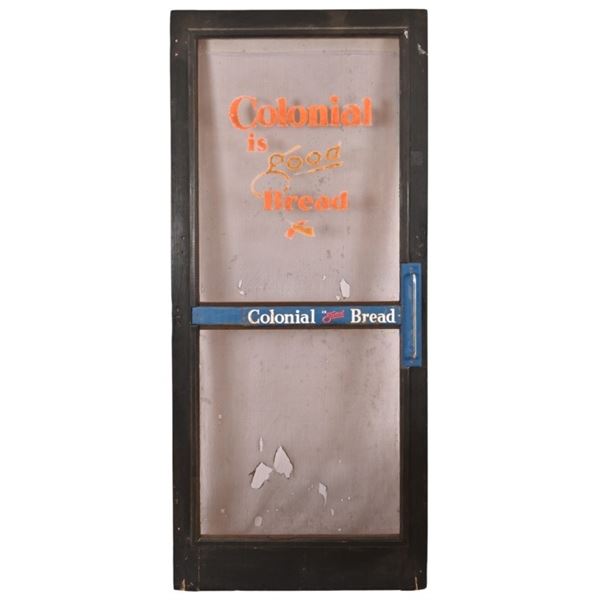 Colonial Bread Door Push Advertising Screen Door