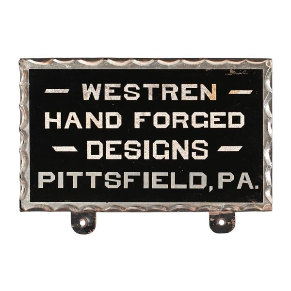 Westren Hand Forged Designs Beveled Glass Sign