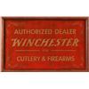 Image 1 : Winchester Dealer Reverse Glass Sign 1936