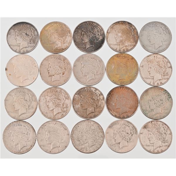 Roll (20) Peace Silver Dollars