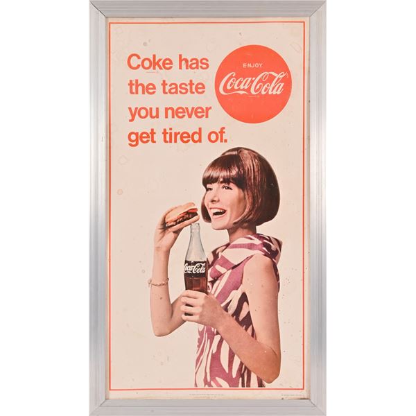 Coca-Cola Cardboard Litho Sign Circa 1960's