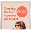 Image 2 : Coca-Cola Cardboard Litho Sign Circa 1960's