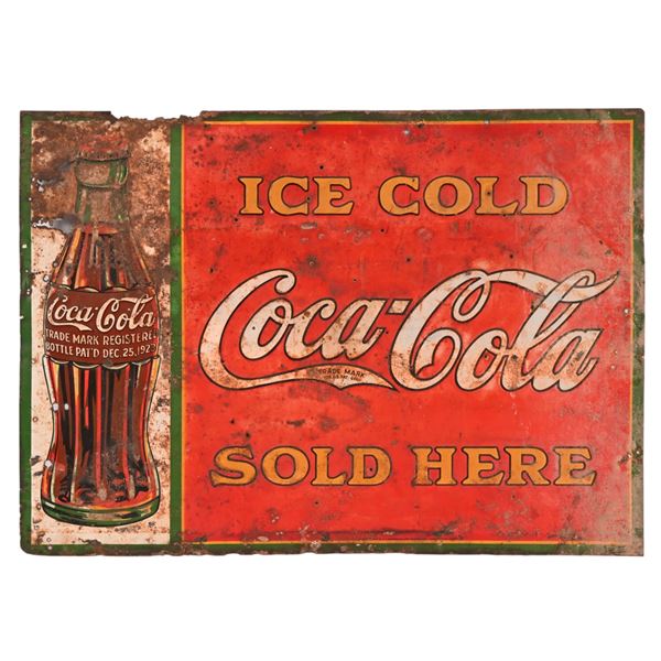 Early Coca-Cola Advertising Tin Sign