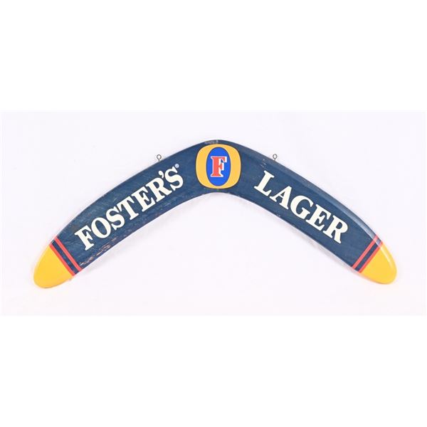 Fosters Beer Advertisement Wood Boomerang