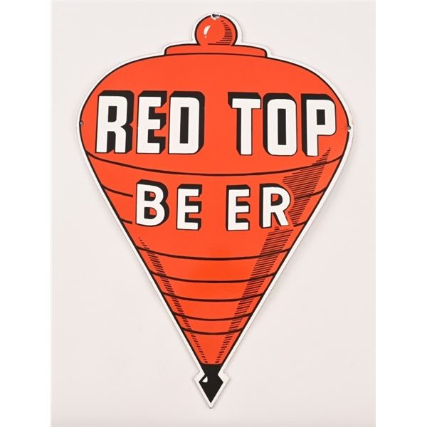 Red Top Beer Porcelain Advertising Sign