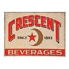 Image 1 : Crescent Beverages Embossed Tin Advertising Sign