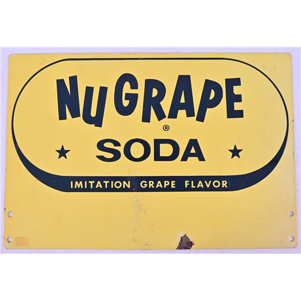 Nugrape Soda Double Sided Steel Advertising Sign
