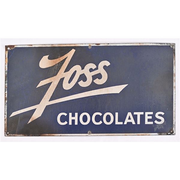 Foss Chocolates Porcelain Advertising Sign