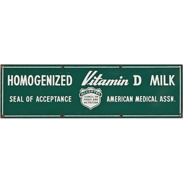 American Medical Assn. Porcelain Milk Sign