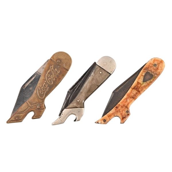 3 Gal Leg Advertising Pocket Knives