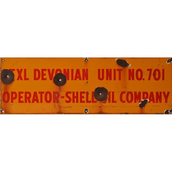 Shell Oil Well Porcelain Sign