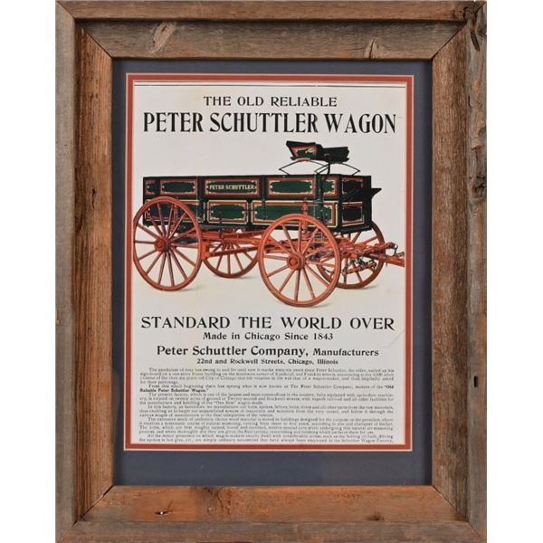 Peter Schuttler Wagon Framed Advertisement