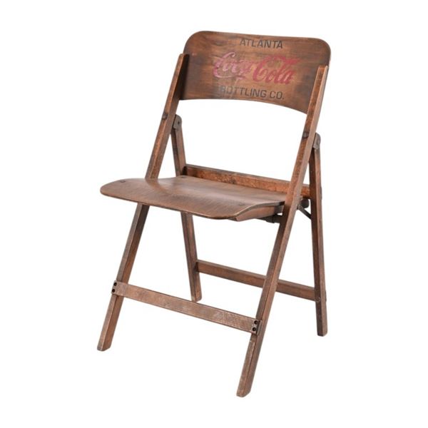 Coca-Cola Bottling Atlanta Folding Wooden Chair