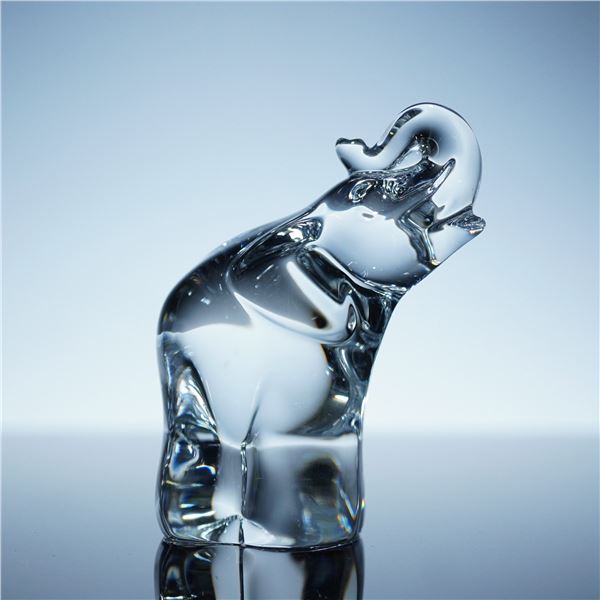 Steuben Crystal Elephant Figurine