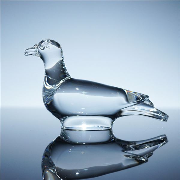 Baccarat Crystal Pigeon Figurine
