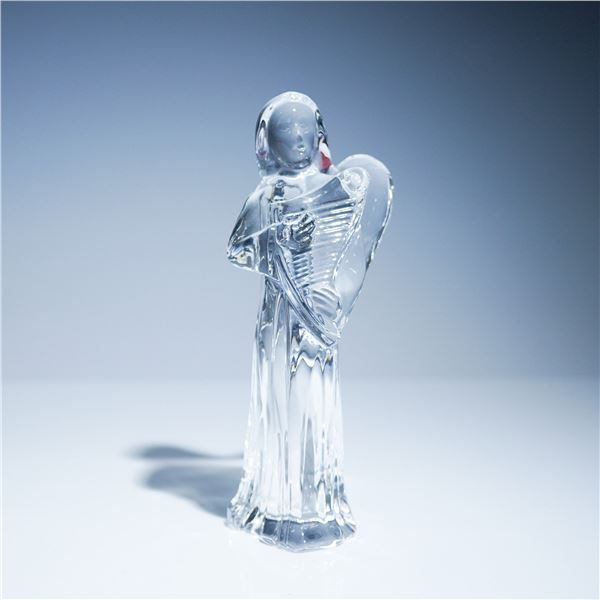 Baccarat Crystal Angel Playing Harp Figurine with Box