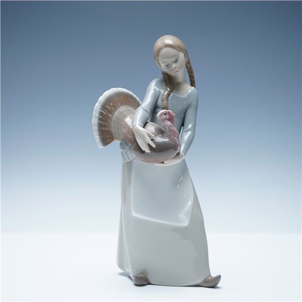 Lladro Figurine, Little Girl with Turkey 1004814