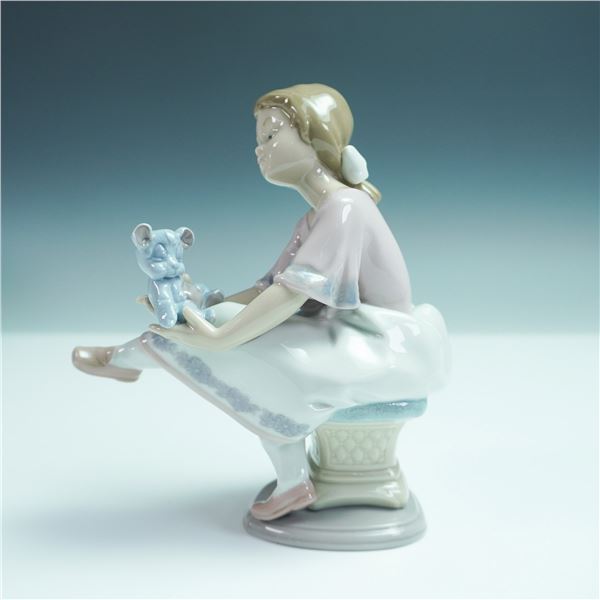 Lladro Porcelain Figurine Best Friend, Girl with Teddy Bear