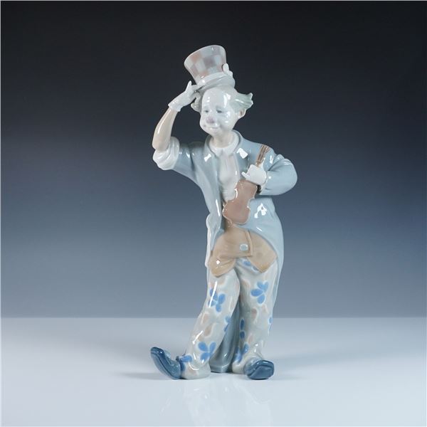 Lladro Porcelain Figurine, Clown with Violin 1001126