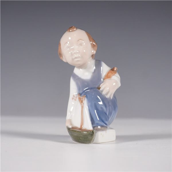 Royal Copenhagen Porcelain Figurine, Boy with Sailboat