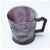Image 3 : Floral and Bird Embossed Slag Glass Mug