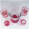 Image 3 : 5pc Decorative Cranberry Glass Collection