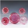 Image 4 : 5pc Decorative Cranberry Glass Collection