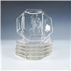 Image 2 : 5pc Crystal Intaglio Dessert Plate Set, Dancing Figures